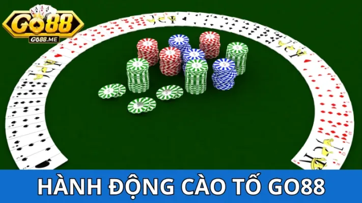 Bài cáo tố Go88 - Hướng dẫn chơi và mẹo hay cần biết 4 Hành động trong game bài cào tố Go88
