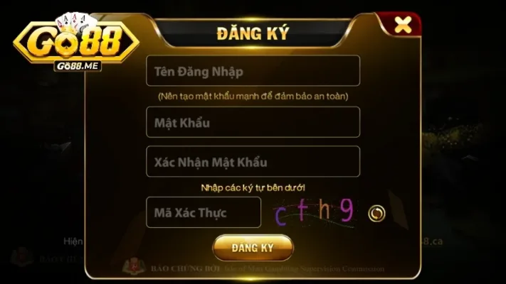 Đăng Ký Go88 - Điều Kiện Và Hướng Dẫn Chi Tiết Cho Người Mới 2 Người chơi cần điền đúng và đủ tất cả thông tin cần thiết theo yêu cầu từ cổng game