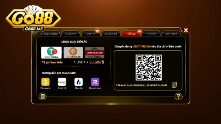 Nạp Tiền Go88 - 4 Kênh Giao Dịch Nhanh Chóng Và An Toàn 3 Phương thức nạp tiền điện tử ngày càng được cộng đồng game thủ ưa chuộng